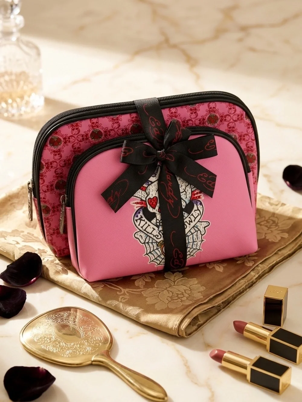Ed Hardy Cosmetic Pouch & Scarf (PICK 1)